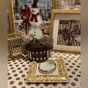 EUC Silver and Gold Tone Henri Bendel Cuff Bracelet